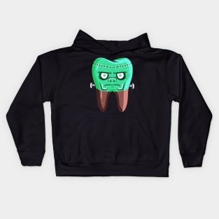 Frankenstein Tooth For Dentist On Halloween Kids Hoodie